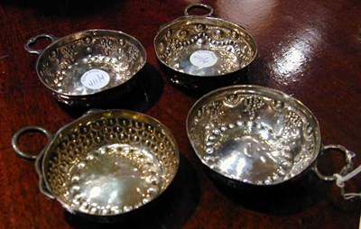 Lot 411 - Group of Four Continental Silver Wine Tasting...