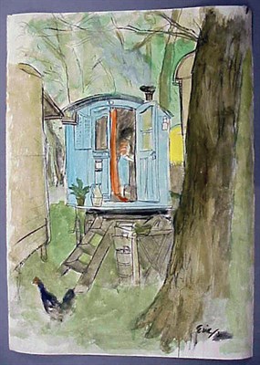 Lot 1255 - Carl Erickson SCENE ON THE OUTSKIRTS OF PARIS...