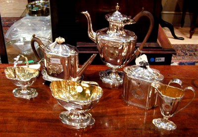 Lot 418 - Assembled George III Silver Coffee and Tea...