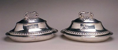 Lot 425 - Pair of George III Silver Covered Entree...