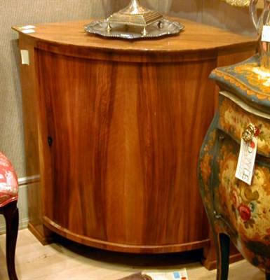 Lot 382 - Biedermeier Mahogany Convex Corner Cabinet