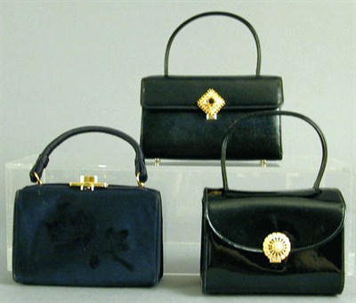 Lot 1087 - Three Little Black Box Evening Bags Each with...