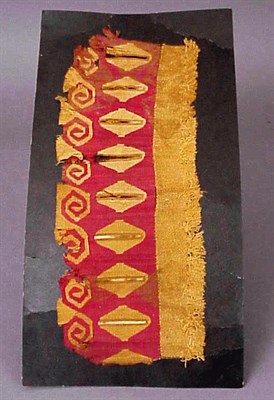 Lot 1175 - Pre-Columbian Textile Fragment Peru, probably...