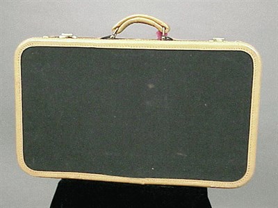 Lot 1204 - T. Anthony Overnight Bag Black cnavas with tan...