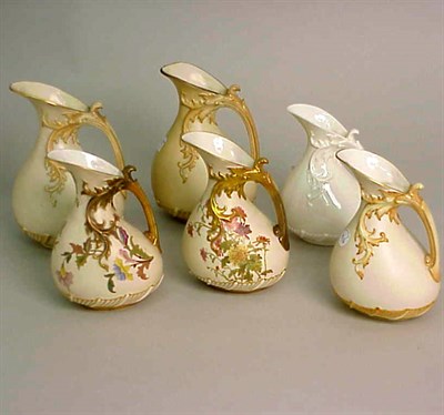 Lot 791 - Group of Six Royal Worcester Gilt-Decorated...