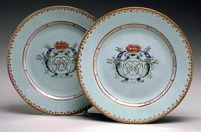 Lot 820 - Pair of Chinese Export Porcelain Marriage...