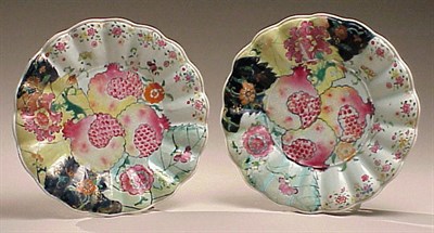 Lot 841 - Pair of Chinese Export Porcelain Decahexalobed...