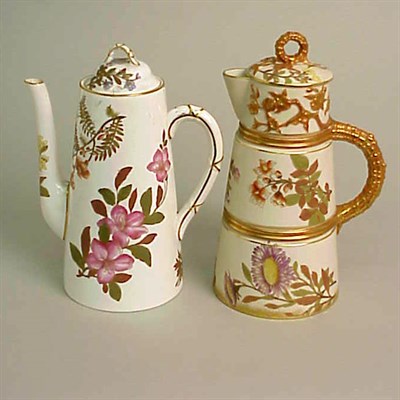 Lot 853 - Group of Four Royal Worcester Gilt-Decorated...