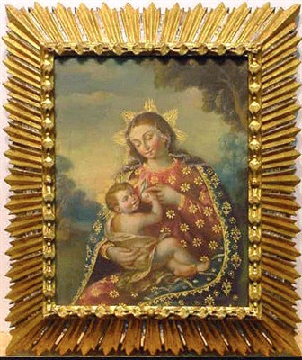 Lot 208 - Spanish Colonial School 19th Century MADONNA...