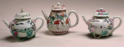 Lot 845 - Three Chinese Export Porcelain Famille Rose...