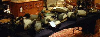 Lot 285A - Group of Fifteen Painted Wood and Cork Duck...