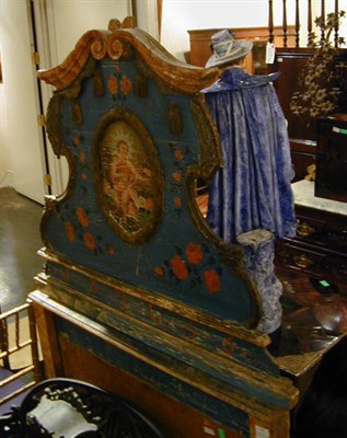 Lot 665 - Continental Painted Pine Bed