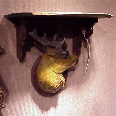 Lot 547 - Pair of Stag's Head Wall Brackets