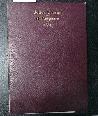 Lot 356 - SHAKESPEARE, WILLIAM Julius Caesar. A Tragedy...