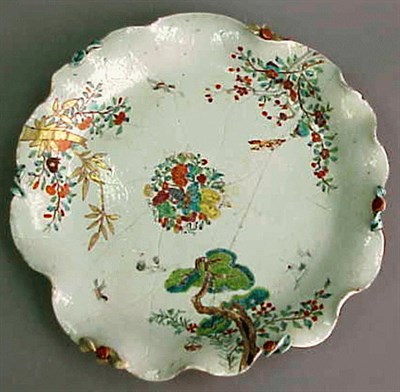 Lot 799 - Chinese Export Porcelain Lotus Dish with...