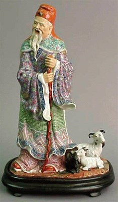 Lot 805 - Chinese Porcelain Famille Rose Figure of the...