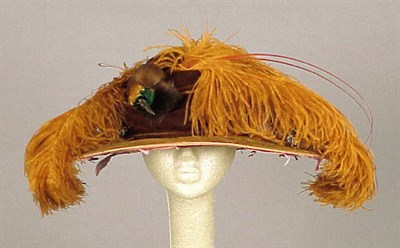 Lot 1290 - Rust Velvet Antique Hat American, circa 1910...