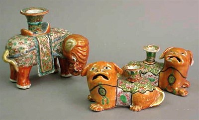 Lot 811 - Three Chinese Export Porcelain Famille Rose...