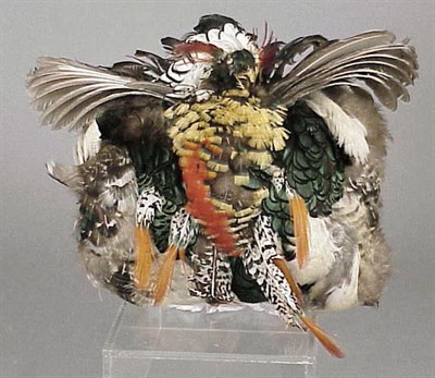 Lot 1303 - Bird-Form Feather Muff 1977 Of multicolored...