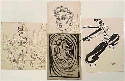 Lot 1239 - Ten Antonio Drawings 1960s Each signed Antonio...