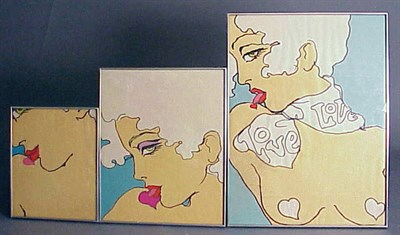Lot 1234 - Three Antonio Love Drawings Dated 1970 Medium...