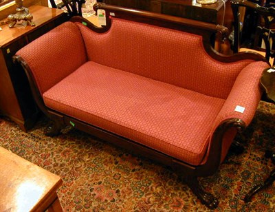 Lot 293 - Classical Style Upholstered Mahogany Settee