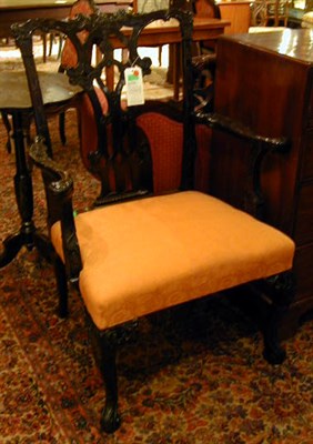 Lot 452 - Pair of Georgian Style Mahogany Armchairs