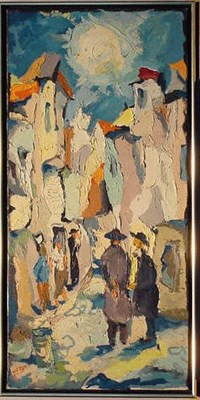 Lot 44 - Yona Mach Israeli, 20th century STREET IN...