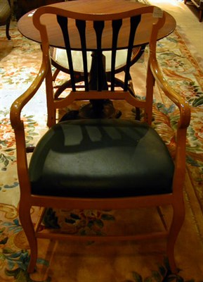 Lot 313 - Biedermeier Style Fruitwood Armchair