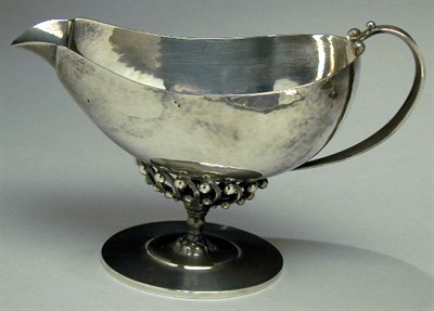 Lot 380 - Georg Jensen Sterling Silver Gravy Boat With...