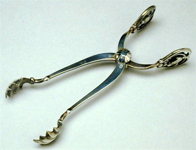 Lot 384 - Pair of Georg Jensen Sterling Silver Sugar...