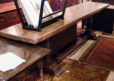 Lot 314 - Continental Baroque Walnut Refectory Table The...