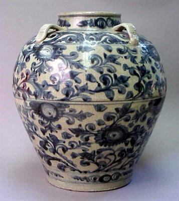 Lot 238 - Large Chinese Blue and White Swatow Baluster...