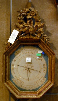 Lot 514 - Louis XVI Gilt-Wood Barometer Selon Toricelly,...
