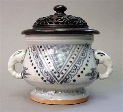 Lot 169 - Chinese Blue and White Porcelain Censer Yuan...