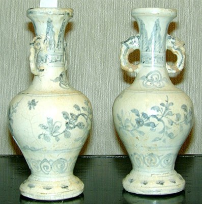 Lot 204 - Pair of Vietnamese Blue and White Small Altar...