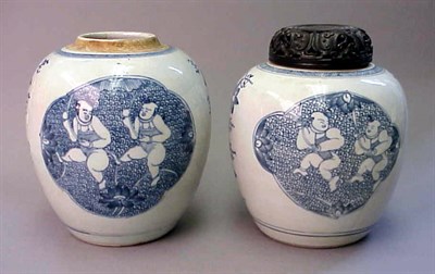 Lot 266 - Two Matching Chinese Blue and White Porcelain...