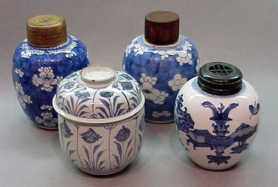 Lot 180 - Three Chinese Blue and White Porcelain Small...
