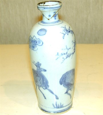 Lot 192 - Chinese Blue and White Wine Bottle