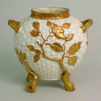 Lot 828 - Group of Four Royal Worcester Gilt-Decorated...