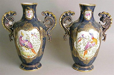 Lot 829 - Pair of Continental Gilt-Decorated Two-Handled...