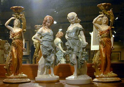 Lot 893 - Two Royal Worcester Porcelain Figures Each...