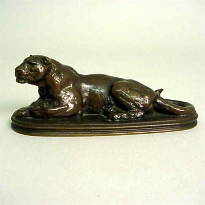 Lot 722 - Bronze Figure Panther of India After a model...
