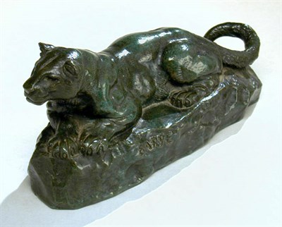 Lot 726 - Bronze Figural Group Panther of Tunisia After...
