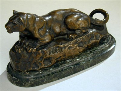 Lot 723 - Bronze Figural Group Panther of Tunisia After...