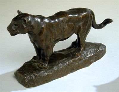 Lot 727 - Bronze Figure Standing Jaguar After a model by...