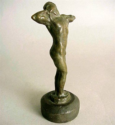Lot 708 - Bronze Figure of a Standing Nude Man Raised on...