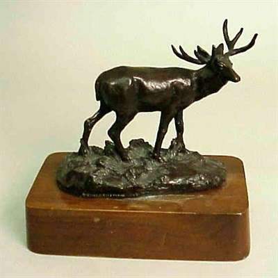 Lot 714 - Bronze Sculpture of a Stag After a model by...