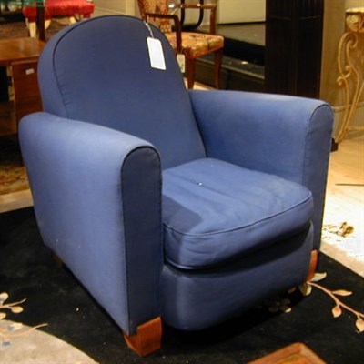Lot 206 - Pair of Art Deco Upholstered Armchairs...