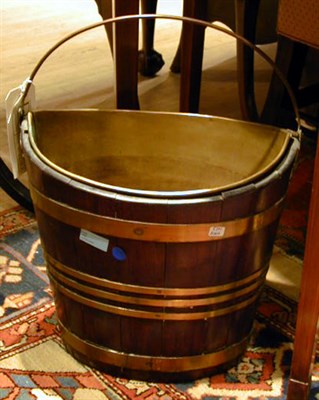 Lot 448 - Dutch Brass Bound Mahogany Peat Bucket 19th...